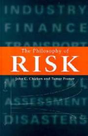 Cover of: The philosophy of risk