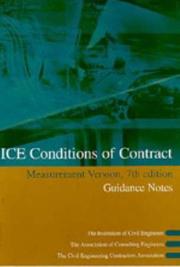 ICE conditions of contract: seventh edition, measurement version guidance notes