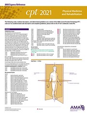 Cover of: CPT 2021 Express Reference Coding Card: Physical Medicine and Rehabilitation