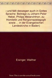 Cover of: " --und fällt deswegen auch in Gottes Sprache" by Walther Eisinger