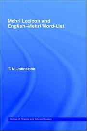 Mehri Lexicon and English-Mehri word-list