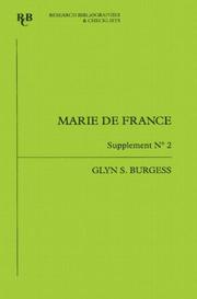 Marie de France : an analytical bibliography : supplement no. 2