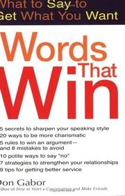 Words that win by Don Gabor