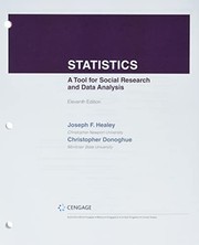 Cover of: Bundle : Statistics: a Tool for Social Research and Data Analysis, Loose-Leaf Version, 11th + MindTap, 1 Term Printed Access Card