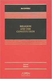 Cover of: Religion And the Constitution (Casebook)