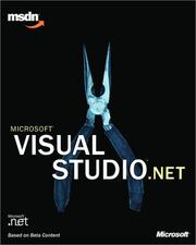 Cover of: Microsoft Visual Studio.NET