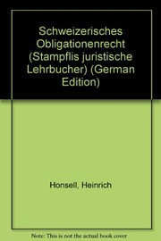 Cover of: Schweizerisches Obligationenrecht.