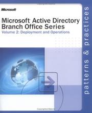 Cover of: Microsoft  Active Directory  Branch Office Guide Volume 2: Deployment and Operations