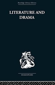 Cover of: Literature and Drama: With Special Reference to Shakespeare and His Contemporaries