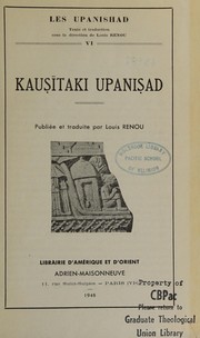 Cover of: Les Upanishad