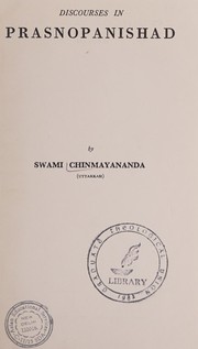 Cover of: Discourses in Prasnopanishad