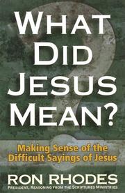 Cover of: What did Jesus mean?