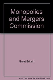 Cover of: Monopolies and Mergers Commission