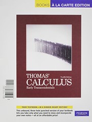 Cover of: Thomas' Calculus, Early Transcendentals