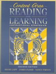 Cover of: Content Area Reading and Learning: Instructional Strategies