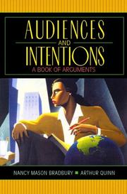 Cover of: Audiences and Intentions by Nancy Mason Bradbury, Arthur Quinn