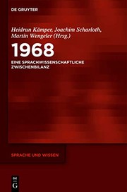Cover of: 1968: eine sprachwissenschaftliche Zwischenbilanz