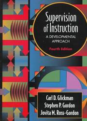 Cover of: Supervision of instruction: a developmental approach