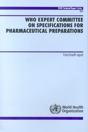 Cover of: Who Expert Committee on Specifications for Pharmaceutical Preparations: forty-fourth report