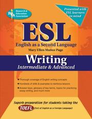 Cover of: ESL Intermediate/Advanced Writing by Steven Michael Gras