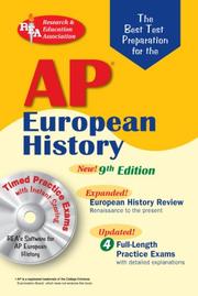 Cover of: AP European History w/CD-ROM (REA) The Best Test Prep: 9th Edition (Best Test Preparation for the Advanced Placement Examination)