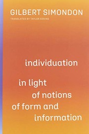 Cover of: Individuation in Light of Notions of Form and Information