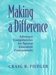 Cover of: Making a Difference: Advocacy Competencies for Special Education Professionals