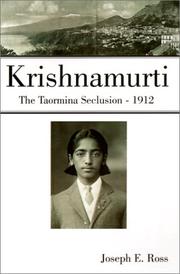 Cover of: Krishnamurti: The Taormina Seclusion, 1912