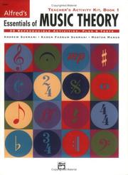 Cover of: Essentials of Music Theory: Teacher's Activity Kit, Book 1 (Essentials of Music Theory)