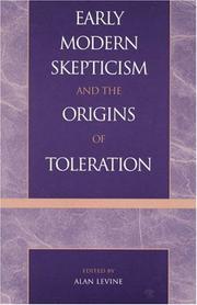 Cover of: Early modern skepticism and the origins of toleration