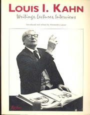 Cover of: Louis I. Kahn: writings, lectures, interviews