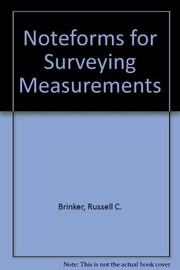 Cover of: Noteforms for Surveying Measurements
