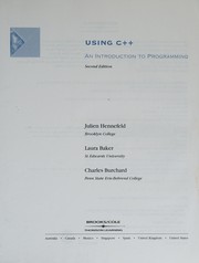 Cover of: Using Cplus plus: an introduction to programming