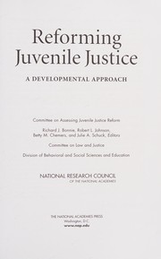 Cover of: Reforming Juvenile Justice: A Developmental Approach