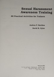 Cover of: Sexual harassment awareness training by Andrea P. Baridon