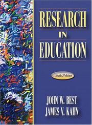 Cover of: Research in education