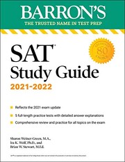 Cover of: Barron's SAT Study Guide, 2021-2022: 5 Practice Tests and Comprehensive Content Review