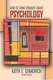 How to think straight about psychology by Keith E. Stanovich