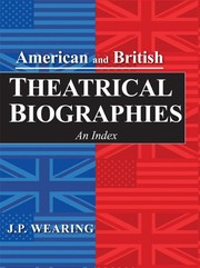 Cover of: American and British theatrical biographies: an index