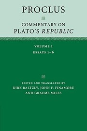 Cover of: Proclus : Commentary on Plato's Republic: Volume 1