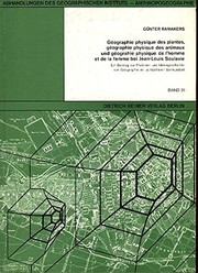 Géographie physique des plantes, géographie physique des animaux und géographie physique de l'homme et de la femme bei Jean-Louis Soulavie by Günter Ramakers