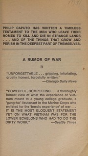 Cover of: A rumor of war.