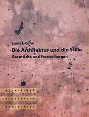 Cover of: Die Architektur und die Stille (BAB