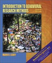 Cover of: Introduction to Behavioral Research Methods