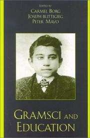 Cover of: Gramsci and education