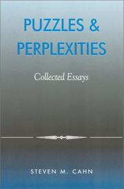 Cover of: Puzzles and Perplexities: Collected Essays
