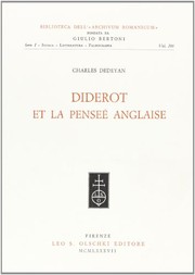 Cover of: Diderot et la pensée anglaise