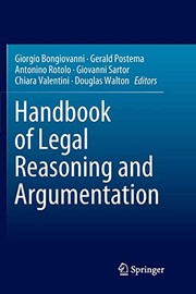 Cover of: Handbook of Legal Reasoning and Argumentation