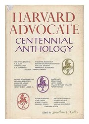 Cover of: The Harvard Advocate Centennial Anthology