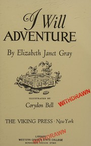 Cover of: I will adventure
